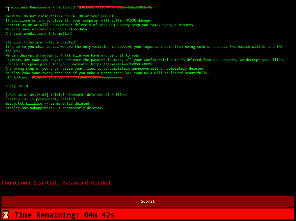 Ransomware 1 nohappiness